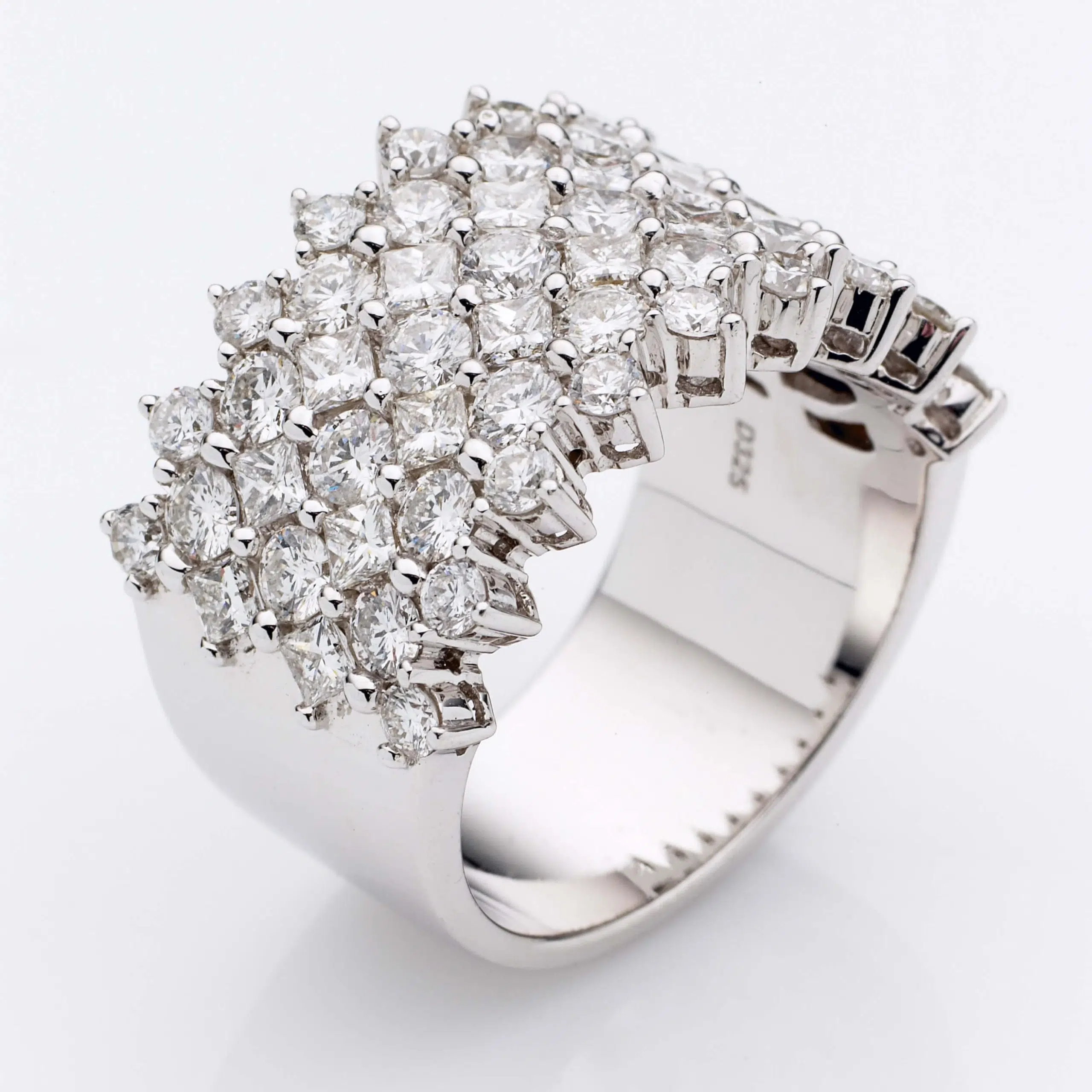 BREE - 18ct White Gold Wide Diamond Dress Ring