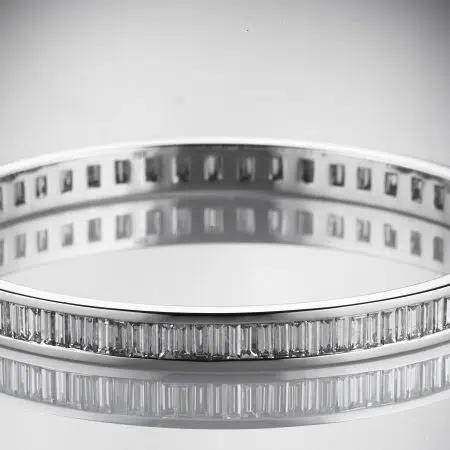 DANIELLE - 18ct White Gold Solid Diamond Bangle