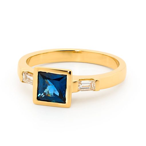 MELANIE - 18ct Yellow Gold Sapphire & Diamond Dress Ring