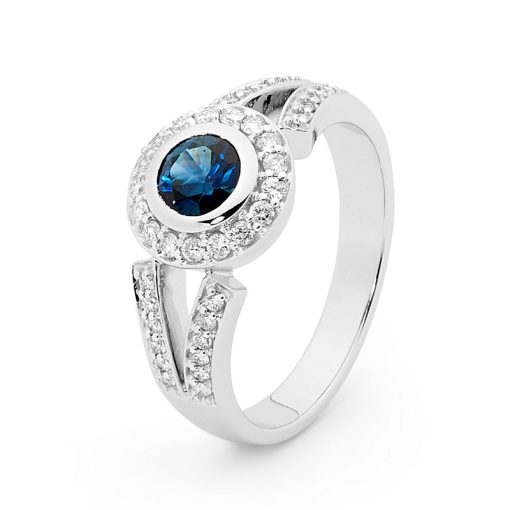 PIPPA - 18ct White Gold Sapphire & Diamond Ring