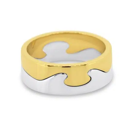 PUZZLE - 18ct Yellow & White Gold Dress Ring