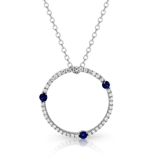 ETERNITY - Sapphire And Diamond Pendant In 18ct White Gold
