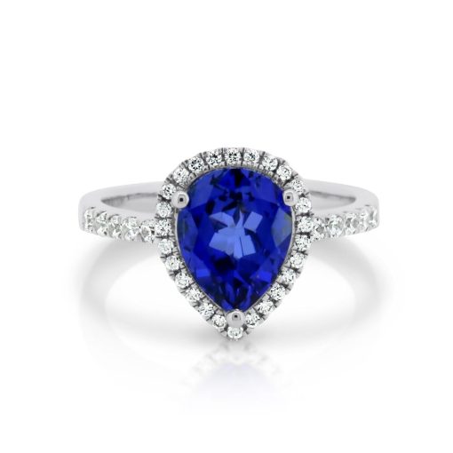 CHARLOTTE - 18ct White Gold Sapphire & Diamond Dress Ring
