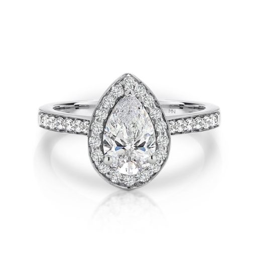 BRIANNA- Platinum Tear Drop Engagement Ring