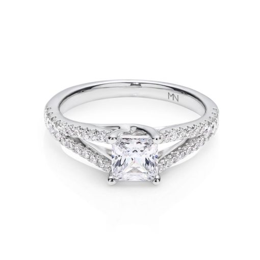CHLOE– 18ct White Gold Princess Cut Diamond Engagement Ring