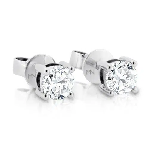 LORETTA - 18ct White Diamond Stud Earrings