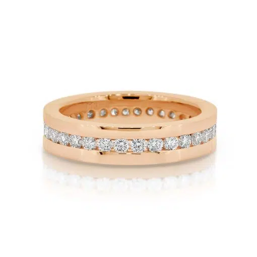 MOROCCO - 18ct Rose Gold Diamond Wedding / Dress Ring