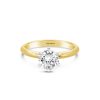 Yellow Gold Diamond Solitaire Engagement Ring