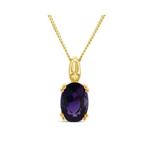 Amethyst Claw Set Pendant