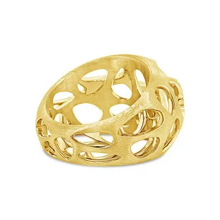 Yellow Gold Wide Tapered Dress Ring