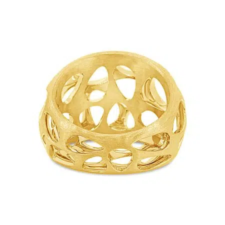 Yellow Gold Wide Tapered Dress Ring