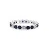 Platinum Sapphire And Diamond Eternity Ring