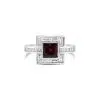 White Gold Rubellite And Diamond Dress Ring