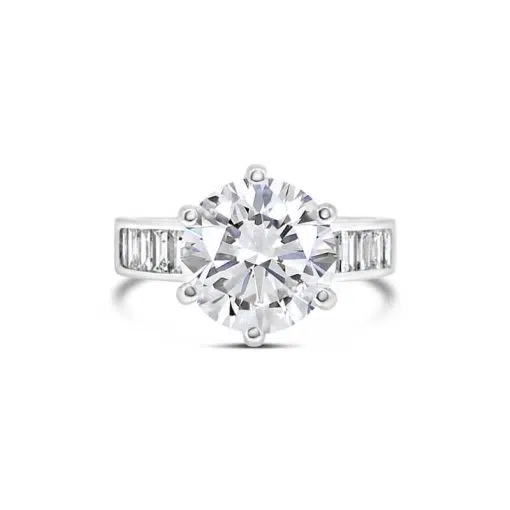 Platinum Diamond Engagement Dress Ring