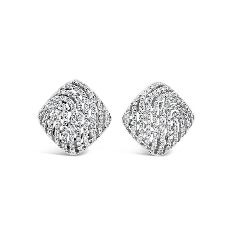 White Gold And Diamonds Earrings