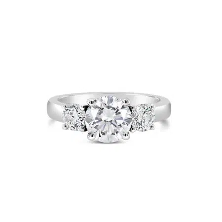 White Gold Diamond Trilogy Engagement Ring