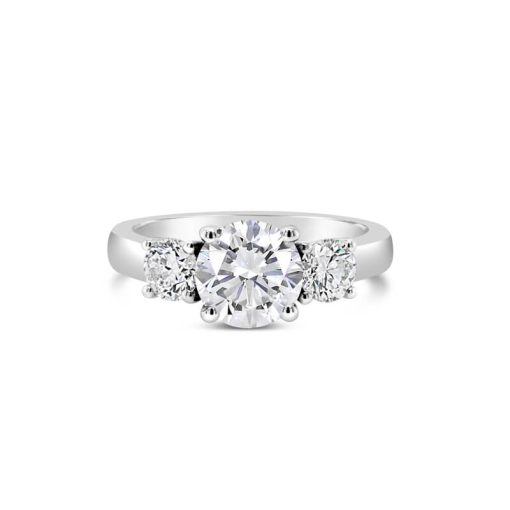 White Gold Diamond Trilogy Engagement Ring