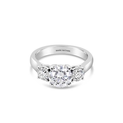 White Gold Diamond Trilogy Engagement Ring