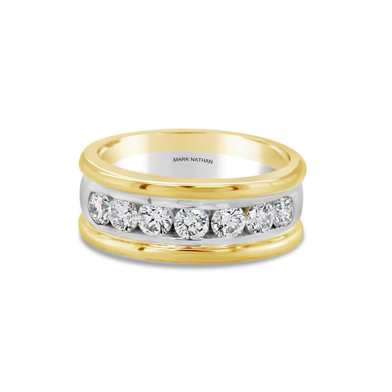 Two-Tone Yellow And White Gold Diamond Ring