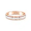 Two-Tone Rose And White Gold Wedding Band