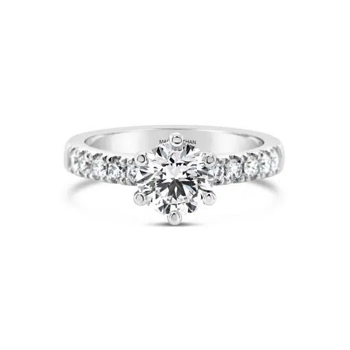 White Gold Diamond Engagement Ring