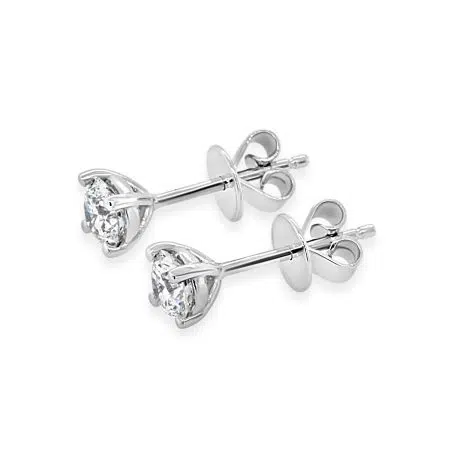 White Gold Diamond Stud Earrings