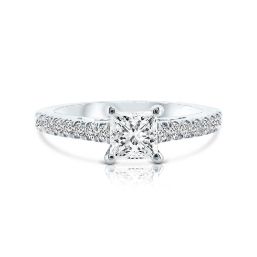 SYLVIA- 18ct White Gold Princess Diamond Engagement Ring