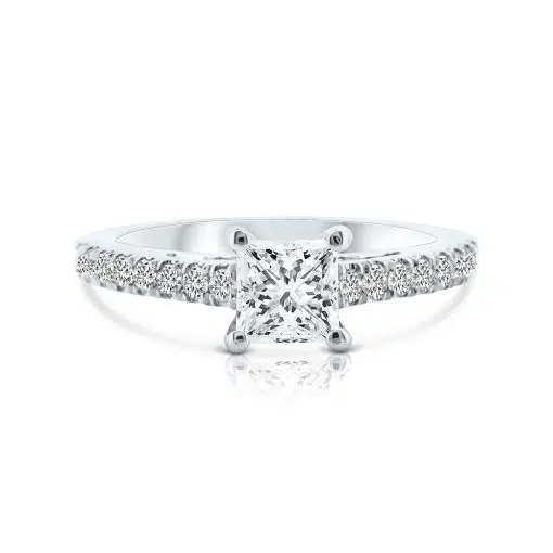 SYLVIA- 18ct White Gold Princess Diamond Engagement Ring