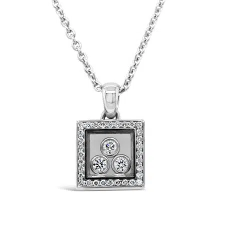 MELANIA- Floating Diamonds In 18ct White Gold