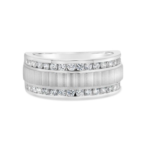 RIPPLE – 18ct White Gold Gents Diamond Dress Ring