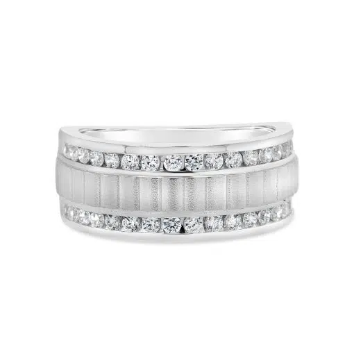 RIPPLE – 18ct White Gold Mens Diamond Dress Ring