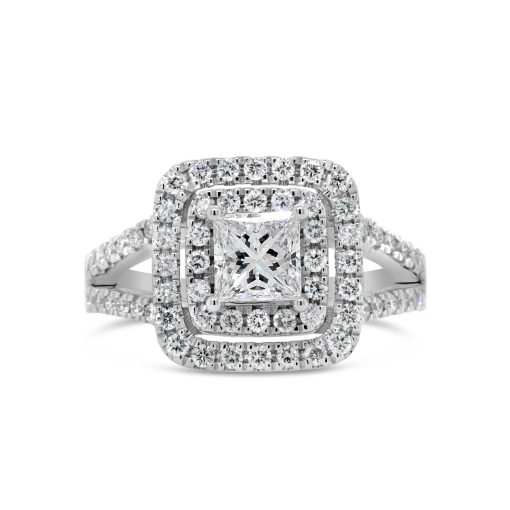 JOANNE- 18ct White Gold Halo Diamond Engagement Ring