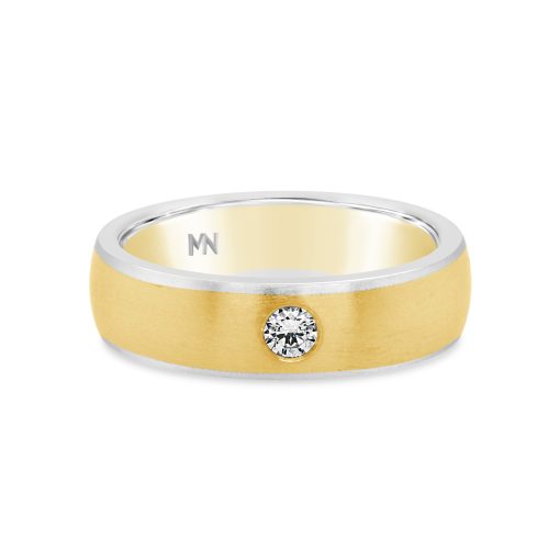 DAVID - Two Tone 18ct Yellow & White Gold Diamond Band