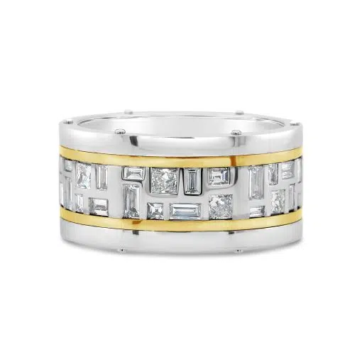 GIANNI - Mens Diamond Ring In 18ct Yellow & White Gold