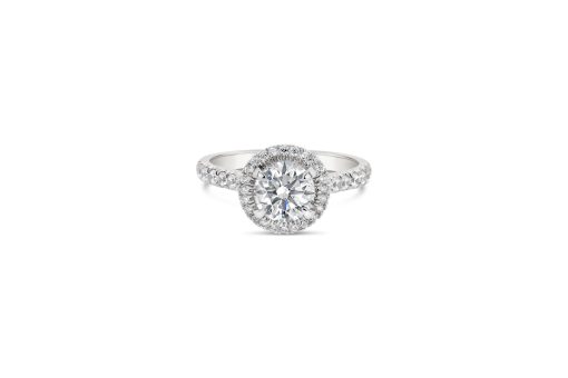 TORI- 18ct White Gold Diamond Halo Engagement Ring