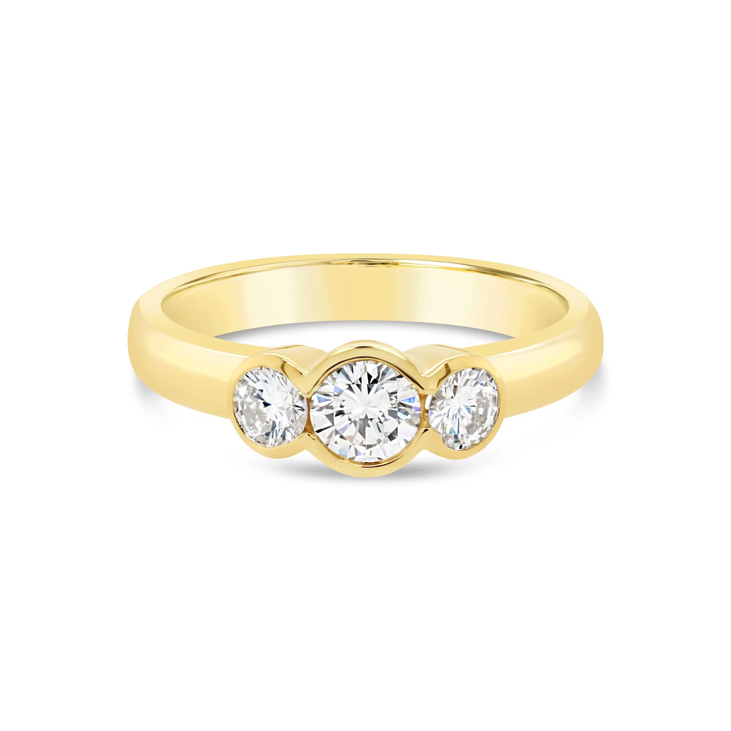 PETRA- 18ct Yellow Gold Diamond Trilogy Engagement Ring