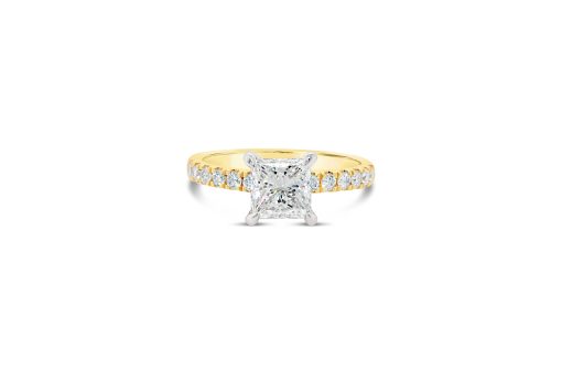 KARA- 18ct Yellow Gold Princess Cut Diamond Engagement Ring