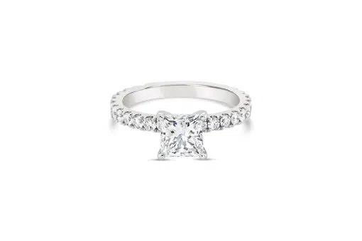 JESSICA- 18ct White Gold Princess Diamond Engagement Ring