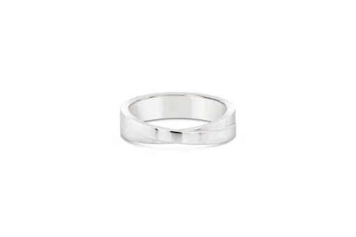 KELLY - 9ct White Gold Cross Over Wedding / Dress Ring