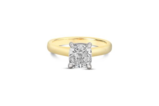 KATRINE- 18ct Yellow Gold Cushion Diamond Engagement Ring