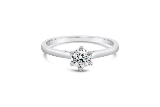 SNOW FLAKE- 18ct White Gold Diamond Engagement Ring