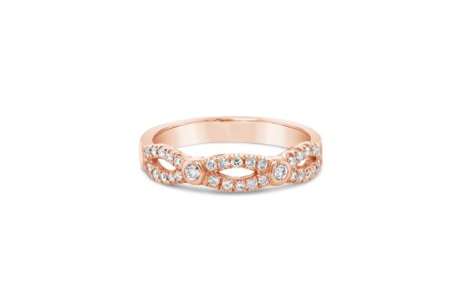 KYLIE- 18ct Rose Gold Diamond Set Wedding / Dress Ring