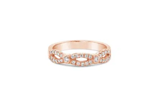 KYLIE- 18ct Rose Gold Diamond Set Wedding / Dress Ring