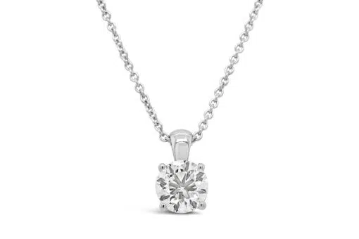 SONJA- Diamond Solitaire Pendant In 18ct White Gold