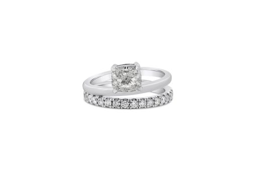 VENUS- Platinum 2 Band Diamond Engagement & Wedding Ring