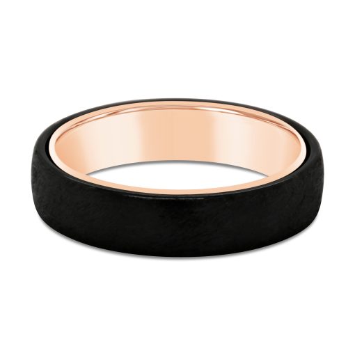 HARRIS -  Black Zirconium With 9ct Rose Gold Inlay