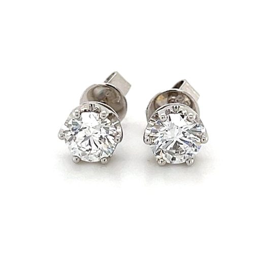 MADELINE - 18ct White Gold Lab Grown Diamond Stud Earrings