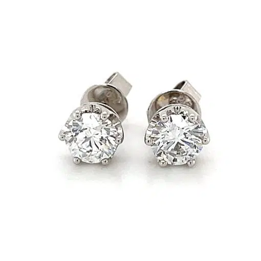 MADELINE - 18ct White Gold Lab Grown Diamond Stud Earrings