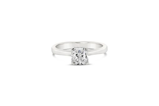 KATE- 18ct White Gold Radiant Cut Solitaire Engagement Ring