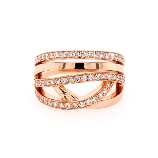 MARIA- 18ct Rose Gold Diamond Dress Ring